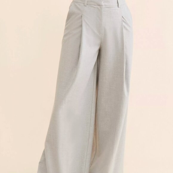 NWT Anthropolgie Maeve Boxer Detail Pleat-Front Trousers - Picture 5 of 8